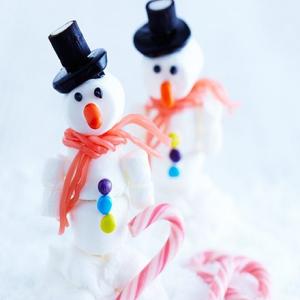 Jolly marshmallow snowmen image