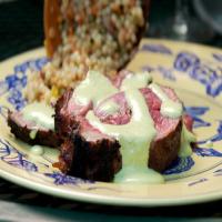 Grilled Leg of Lamb With Spicy Lime Yogurt Sauce image