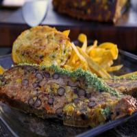 Mexicana Meatloaf with Cilantro Pesto and Crispy Tortilla Strips_image