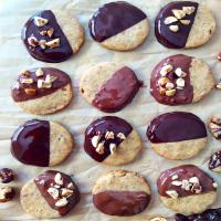 Chocolate Dipped Hazelnut & Cardamom Shortbread Cookies_image