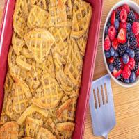 Shortcut Brunch or Dessert! This Waffle Bread Pudding with Berries Is a CINCH_image
