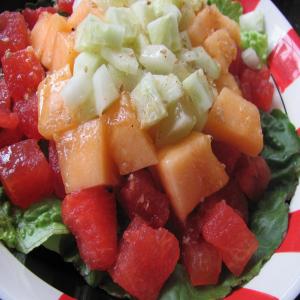 Melon Salad With Sweet Sesame Dressing_image