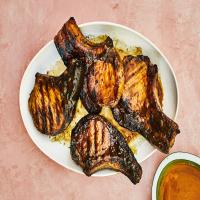 Grilled Pork Chops with Pineapple-Turmeric Glaze image