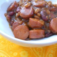 Blame the Dog Bean Casserole (Kielbasa and Bean Dish)_image
