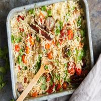 Baked Rice With Slow-Roasted Tomatoes and Garlic image