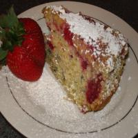 Fresh Corn Cake With Raspberries image