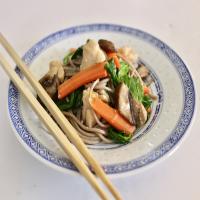 Sesame Soba Noodles with Chicken Thighs and Vegetables image