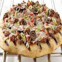 Grilled Beef 'N Vegetable-Topped Pizza image