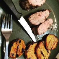 Jerk Pork Tenderloin With Glazed Sweet Potatoes image