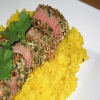 Sesame Chili and Parsley Crusted Lamb Fillets image