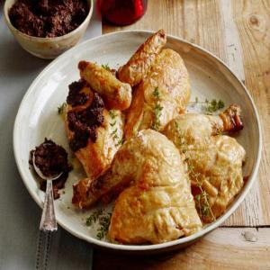 Whole Roasted Chicken with Homemade Tapenade_image