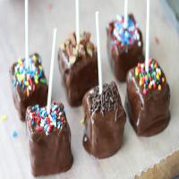 Chocolate Chip Cookie Dough Stuffed Brownie Pops image