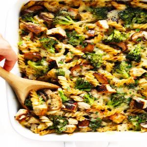 Healthier Broccoli Chicken Casserole Recipe | Gimme Some Oven_image