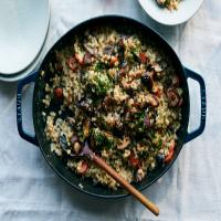 Baked Barley Risotto With Mushrooms and Carrots image