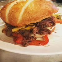 Slow Cooker Italian Chuck Roast with Peppers and Onions image