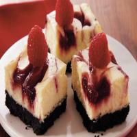 Raspberry-Swirl Cheesecake Bars image