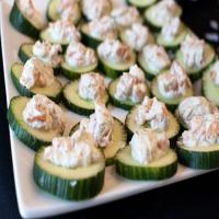 Cucumber Slices With Salmon Mousse image