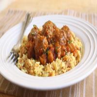 Little Lamb Meatballs in a Spicy Eggplant Tomato Sauce image