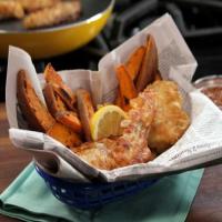 Beer Battered Fish and Sweet Potato Fries Recipe - (4.5/5) image