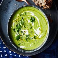 Leek, pea & watercress soup image