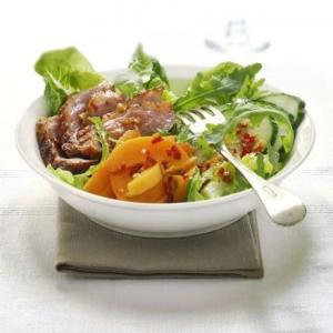 Warm duck, apricot & rocket salad image