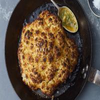 Whole Roasted Cauliflower With Almond-Herb Sauce_image