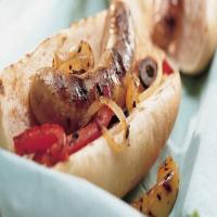 Grilled Italian Sausages with Peperonata_image