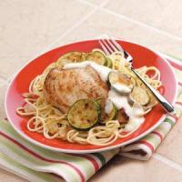 Chicken and Pasta with Garlic Sauce image