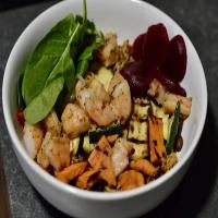 Shrimp and veggie bowl (or burrito) image