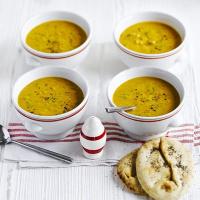 Indian roasted butternut squash soup with seeded naan image
