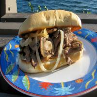 Leftover Steak Sandwich With Onions and Mushrooms image