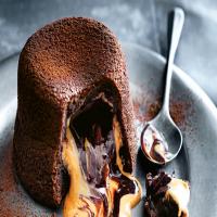 Molten Peanut Butter and Chocolate Fondant Cakes image