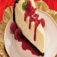 Orange Cheesecake with Raspberry Sauce_image