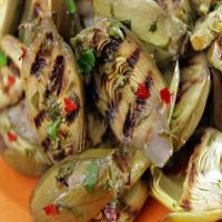 Grilled Baby Artichokes with Mixed Herbs Vinaigrette_image