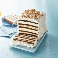 Chocolate-Peanut Butter Ice Cream Sandwich Cake image