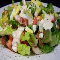 Bacon Lettuce Tomato (And More) Salad With Blue Cheese Dressing image