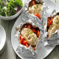 Oven Foil-Pack Honey Dijon Chicken and Sweet Potatoes_image