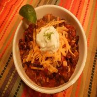 Spicy Southwestern Black Bean Chili w/Lime Scented Sour Cream_image
