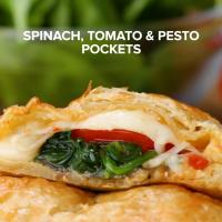 Spinach Tomato Pesto Pockets Recipe by Tasty_image