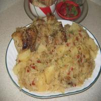 Pork Roast w/ Sauerkraut and Potatoes image
