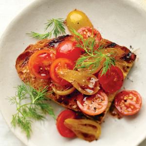 Mixed Tomatoes with Balsamic and Dill Bruschetta_image
