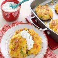 POTATO PATTIES WITH CORN AND CHEDDAR image