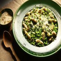 Green Gnocchi With Peas and Fresh Sage Butter image