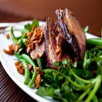 Crispy Duck Salad With Green Beans and Honeyed Almonds image