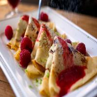 Crepes With Raspberry-Cassis Sauce image