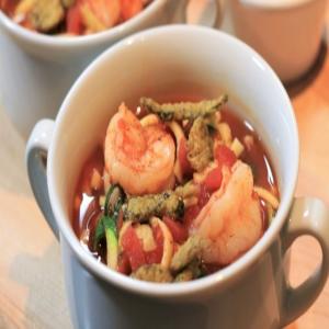 Spicy Shrimp Tortilla Soup with Zucchini Noodles Recipe_image
