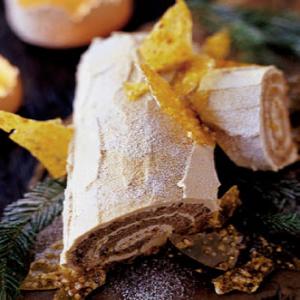 Maple Walnut Bûche de Noël Recipe | Epicurious.com_image