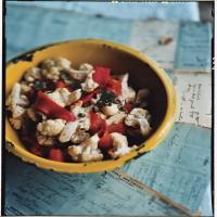 Roasted Red Peppers and Cauliflower with Caper Vinaigrette_image