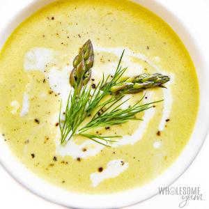 Cream Of Asparagus Soup Recipe (5 Ingredients!) | Wholesome Yum_image