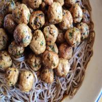 Asian-Inspired Meatballs and Spaghetti image